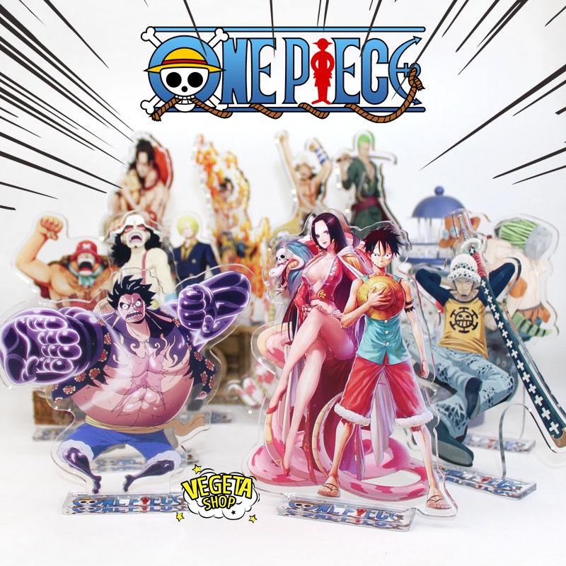 Mô Hình Tượng Standee Acrylic Mica 2 mặt - One Piece - Luffy Zoro Nami Sanji Usopp Chopper Robin Franky Brook Shanks