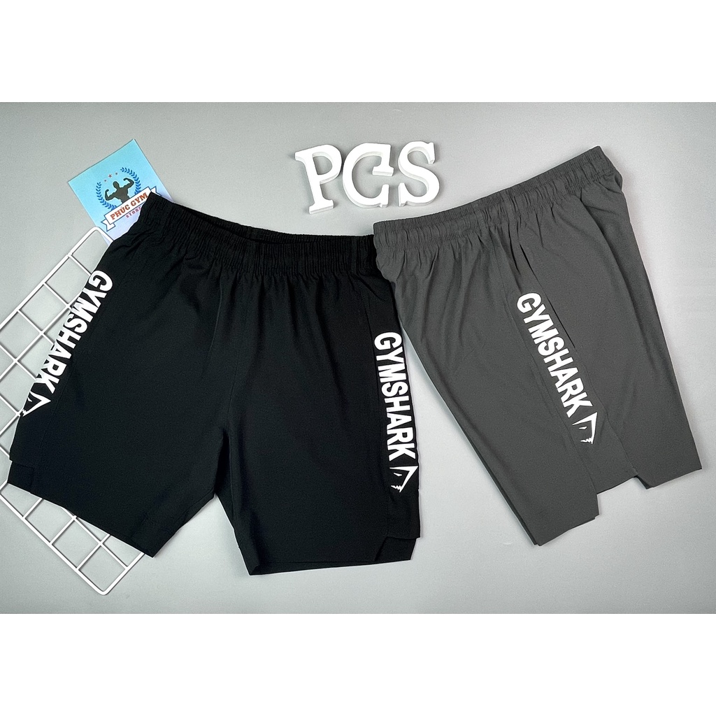 Quần Short Quần Đùi Gym Thể Thao Nam Gym Shark Vải Dù Pha Thoáng Nhẹ