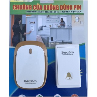 CHUÔNG CỬA KHÔNG DÂY DC-1108D- nút ấn không pin