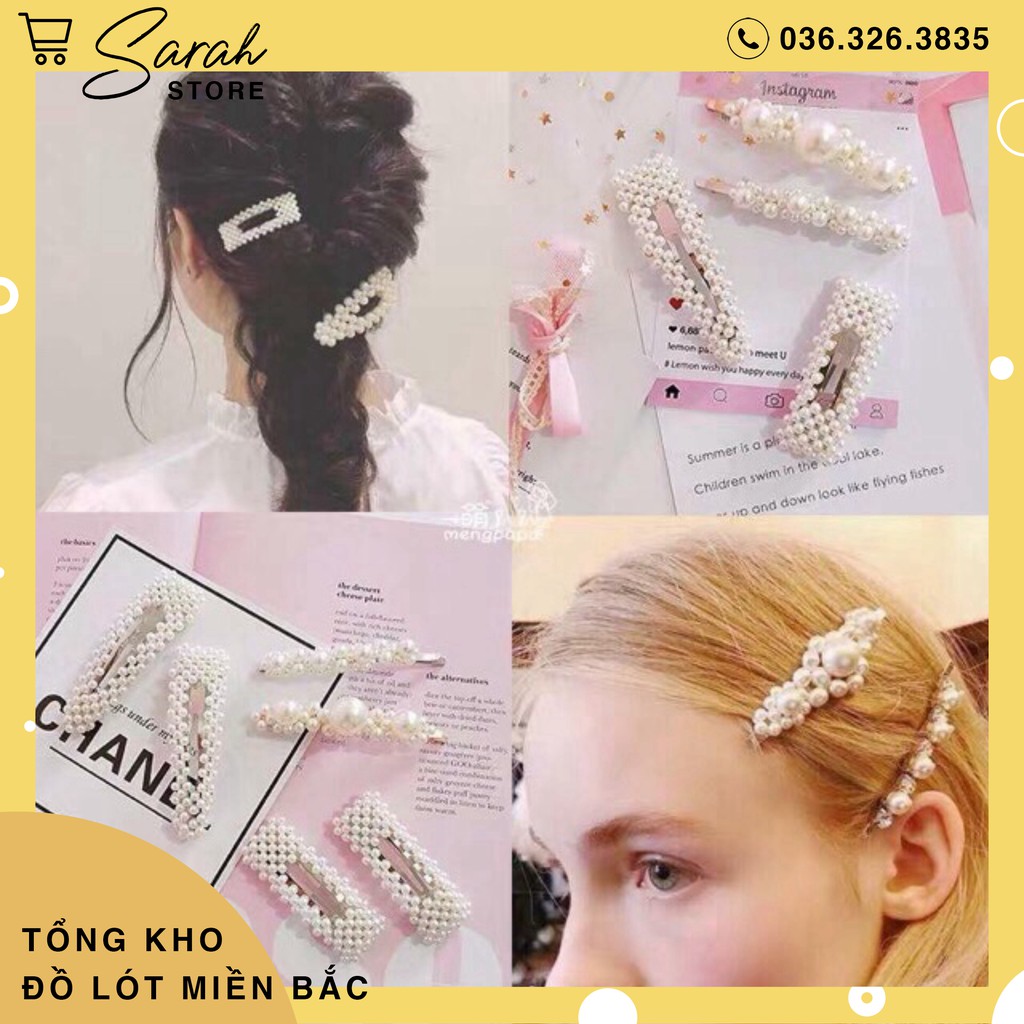 [Có Video] Set 4 kẹp tóc Hàn quốc xinh xắn