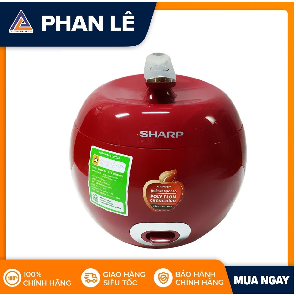 [Mã ELHADEV giảm 4% đơn 300K] Nồi cơm điện nắp gài Sharp KS-A08V-RD/WH