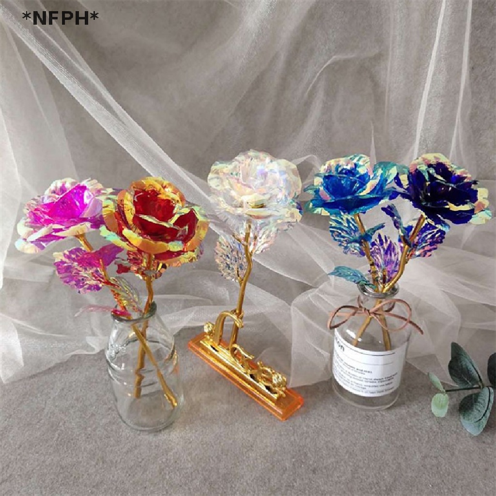 [NFPH] Quà Tặng Ngày Lễ Tình Nhân Bằng Lá Nhôm Màu Vàng Hồng Sáng Tạo Lâu Trôi Cho Ngày Cưới Vĩnh Cửu