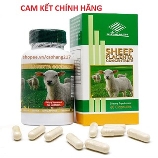 Nhau thai cừu Mỹ Sheep Placenta Concentrate Nu Health 60 viên, hàng chính hãng, ngăn ngừa sạm nám