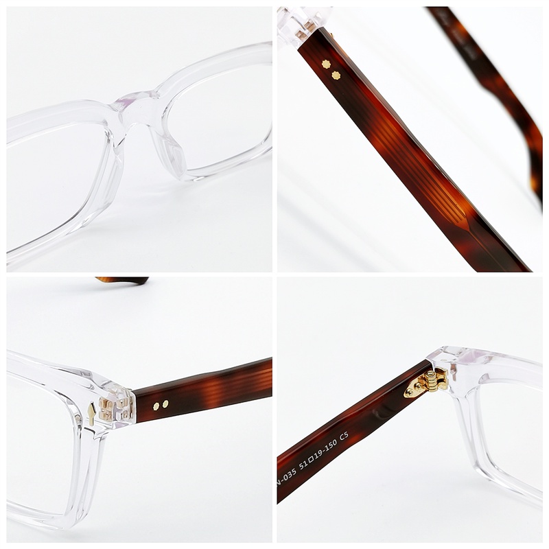 Jacques Kính Mát Thời Trang HDAC NN0035 Gọng Kính Hình Chữ Nhật Ba Chiều Bằng Sợi Acetate Vinyl Dày Phong Cách Mới Cho Nam Và Nữ
