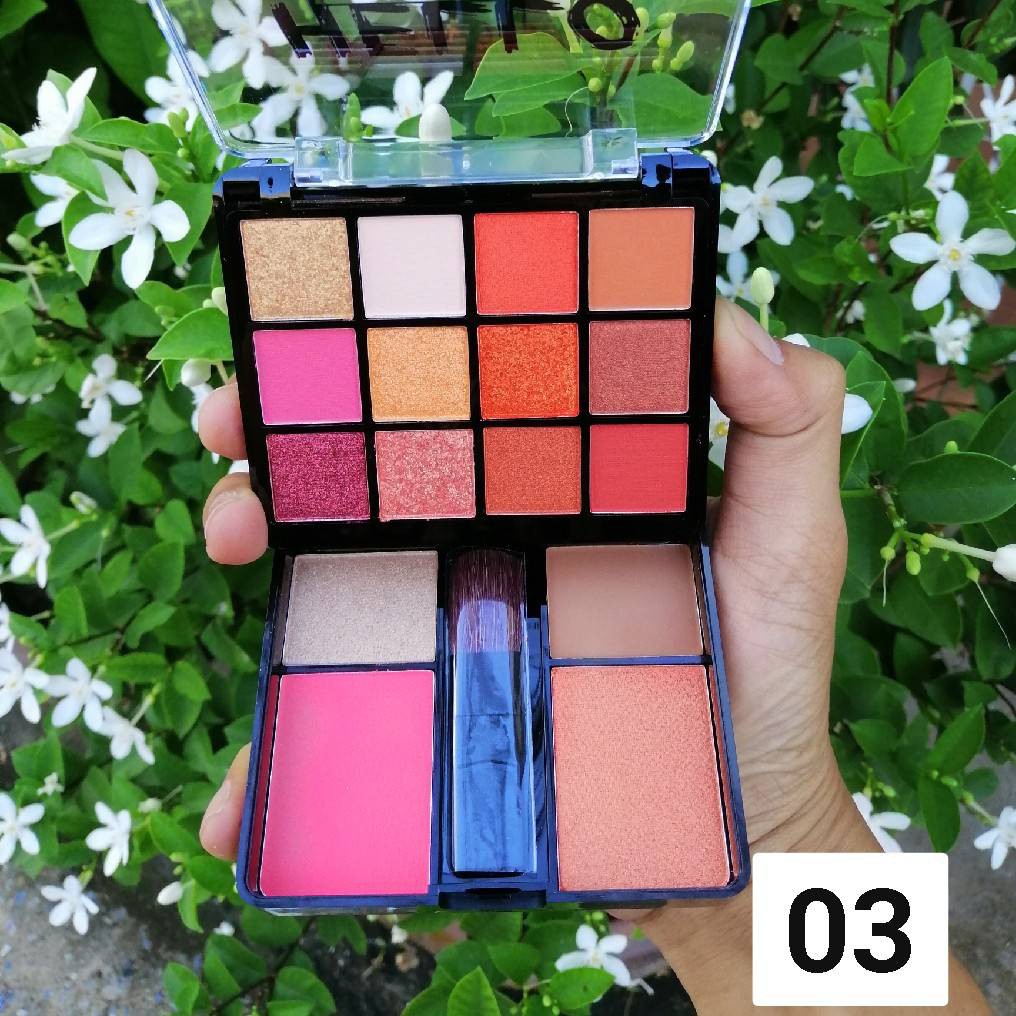 SIVANNA COLORS Eyeshadow & Contour HELLO PERFECT HF5016 Bảng Mắt Má Hồng Tạo Khối Sivanna Hello Perfect Phấn mắt và