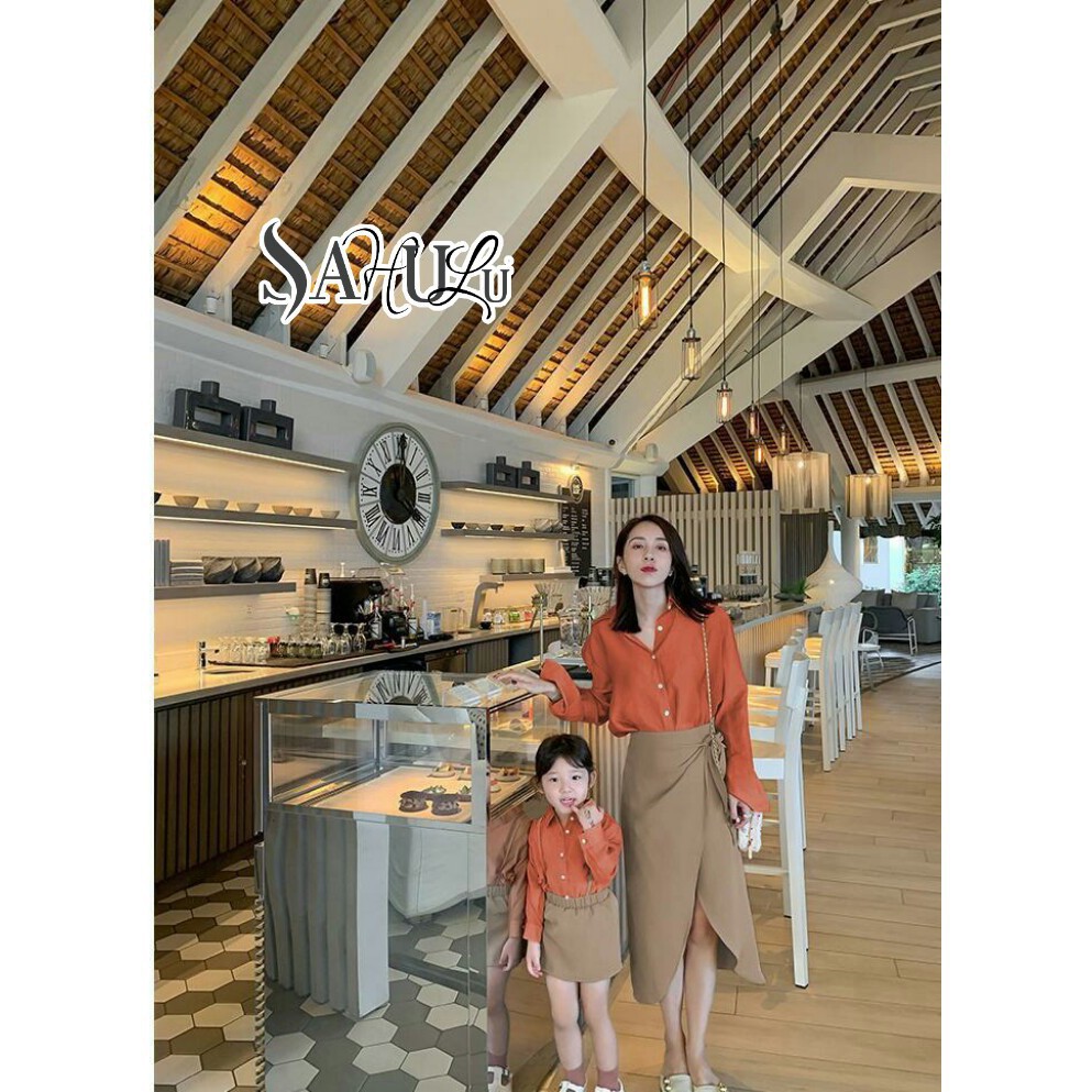Shop Ngoc Trinh HCM - Shop Ngoc Trinh HCM - Mẹ bé sơ mi kèm chân váy chèo - Sỉ từ 5 set trở lên - Nhắn tin cho shop để c
