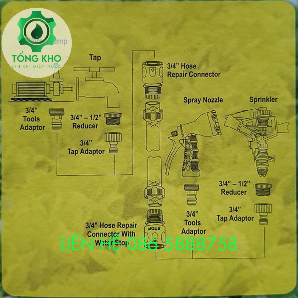 Cút nối ống nhựa mềm Aquamate nhập khẩu chính hãng - Tổng kho kim khí điện nước