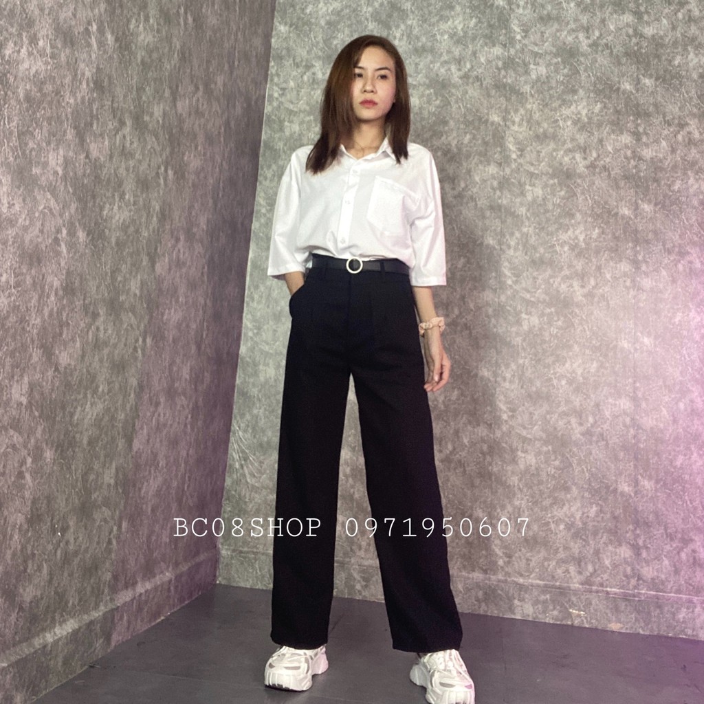 Quần Tây Ống Rộng màu đen SIMPLE PANT - BC013 | BigBuy360 - bigbuy360.vn