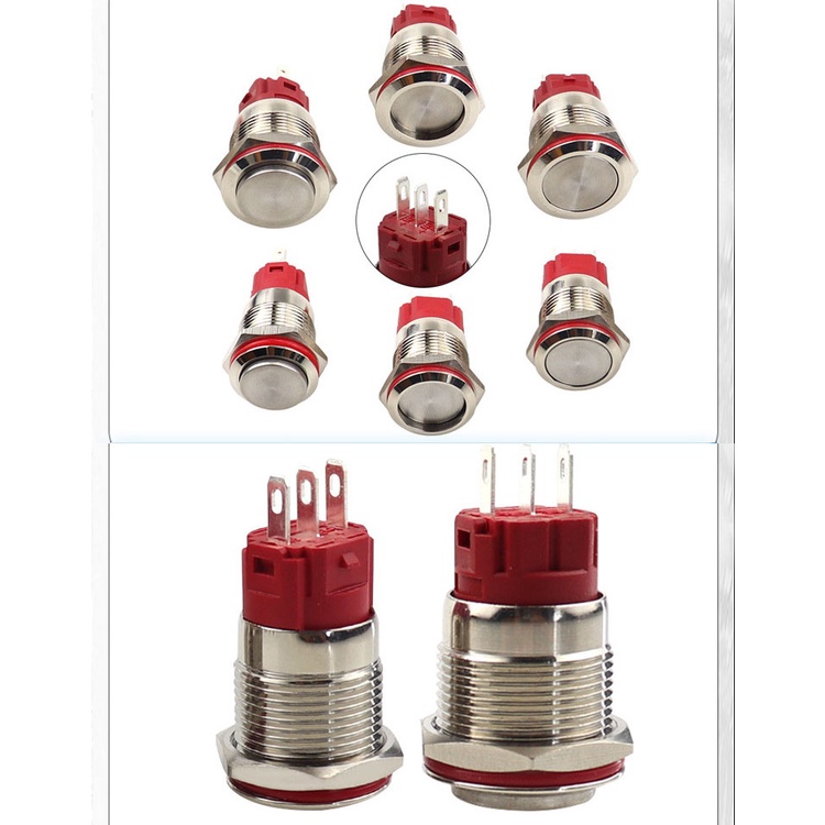 Công tắc inox chống nước loại on off đường kính 16mm giá 1 cái