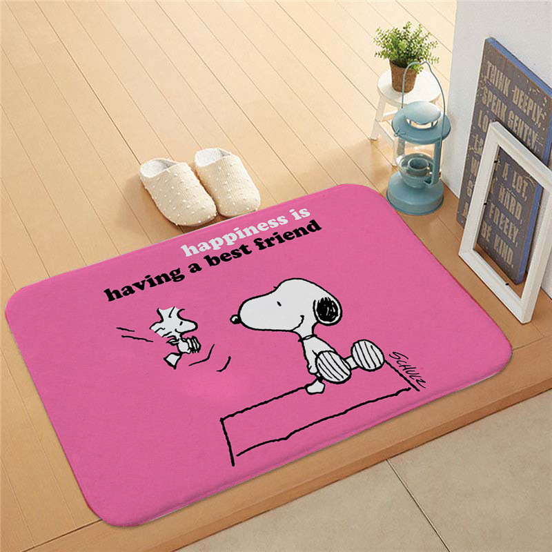 Thảm lót cửa chùi chân In Hình Chú Chó Snoopy Đáng Yêu
