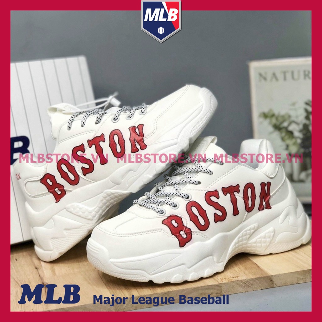 Giày MLB Nam Nữ, Giày Boston Nữ Sneaker Đế 2 Lớp Tăng Chiều Cao 4CM Hàng Đẹp Full Box | BigBuy360 - bigbuy360.vn