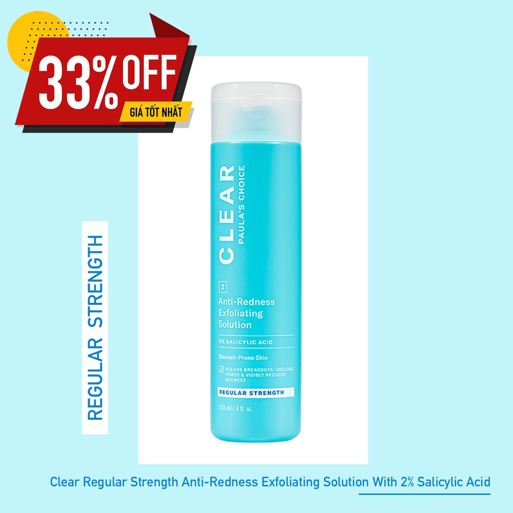 [CẬN DATE] Tẩy tế bào chết Paula's Choice CLEAR Regular Strength Anti-Redness Exfoliating Solution (118ml)