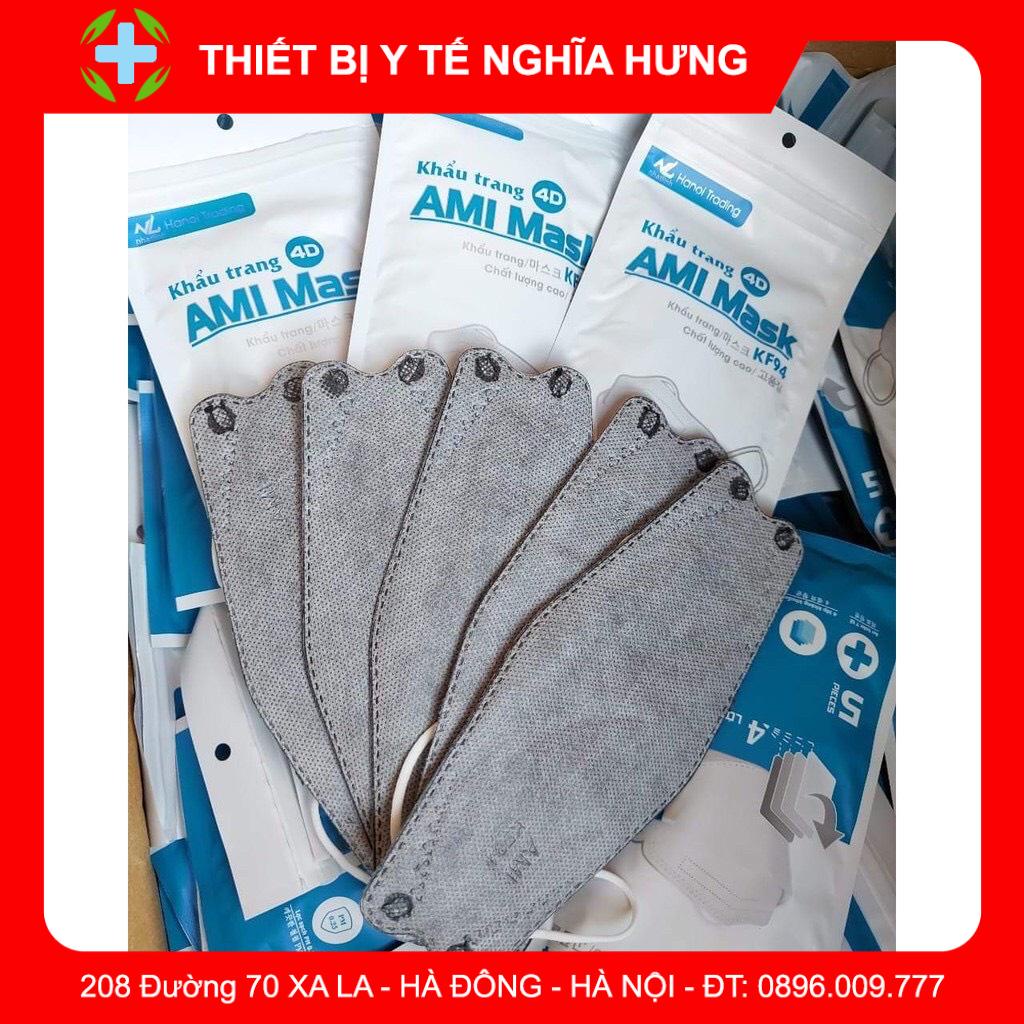 Sỉ 1 Thùng 300 Chiếc Khẩu trang 4 Lớp KF94 AMI Kháng Khuẩn Hàng Cao Cấp Hàn Quốc