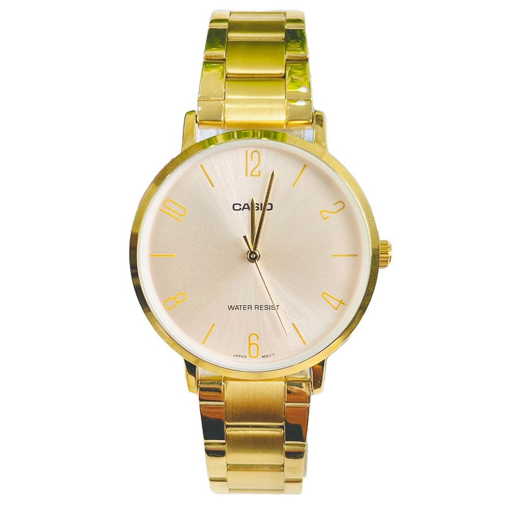 Đồng Hồ Quartz Nữ Casio WATCHSTORE LTP-VT01G-4BUDF Thiết Kế Mặt Kính Khoáng 34 mm, Dây Kim Loại Và Vỏ Thép Không Gỉ