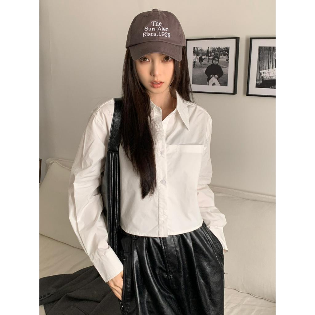 Áo Sơ Mi Ngắn Hở Eo Phong Cách Mới Dành Cho Nữ 61239