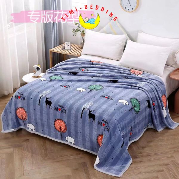 Chăn lông tuyết sữa MUJI hàn quốc đắp điều hòa ấm áp kích thước 2x2,3m nặng 1,1kg – Timibedding