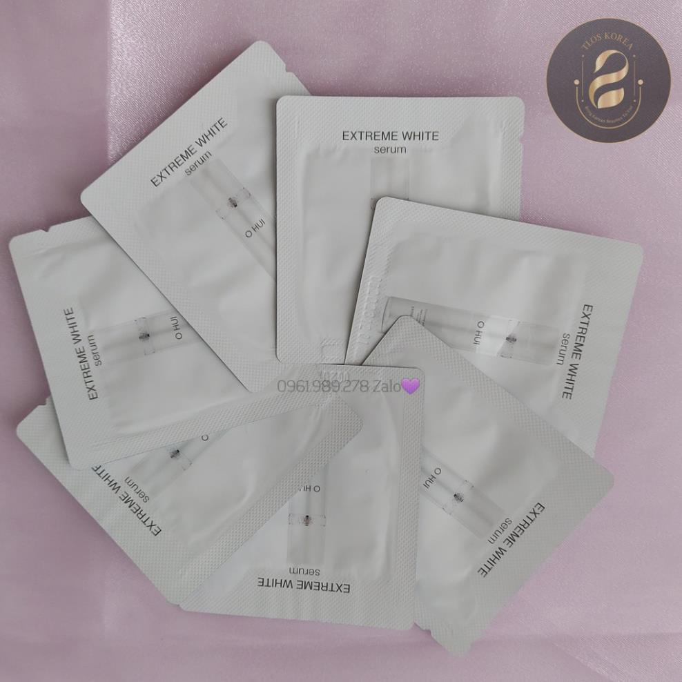 10 Gói Serum Ohui Trắng dưỡng trắng mờ thâm nám tàn nhang - Ohui Extreme White Serum Snow vitamin 1ml Gói Sample
