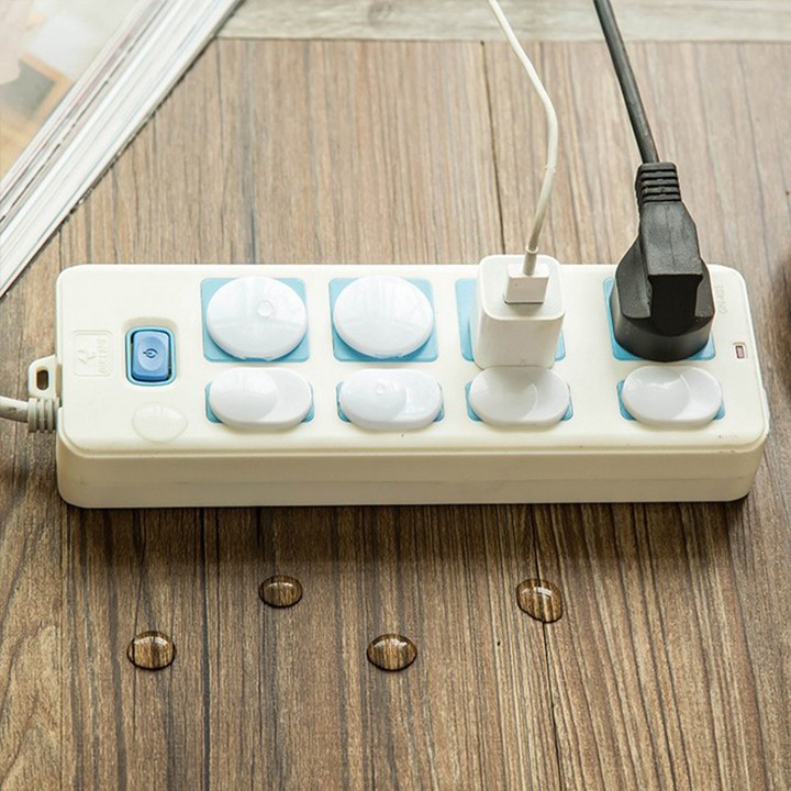 Combo 10 Nút Bịt Ổ Điện 2 Chạc Đảm Bảo An Toàn Cho Bé - Chống Cháy Nổ