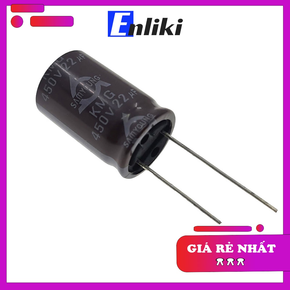 Tụ 22uF 450V SAMYOUNG 16x25mm