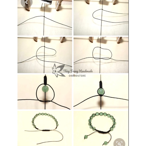 DÂY ĐAN VÒNG TAY size nhỏ nhất 0.8mm đan vòng tay bình thường hoặc phối hạt