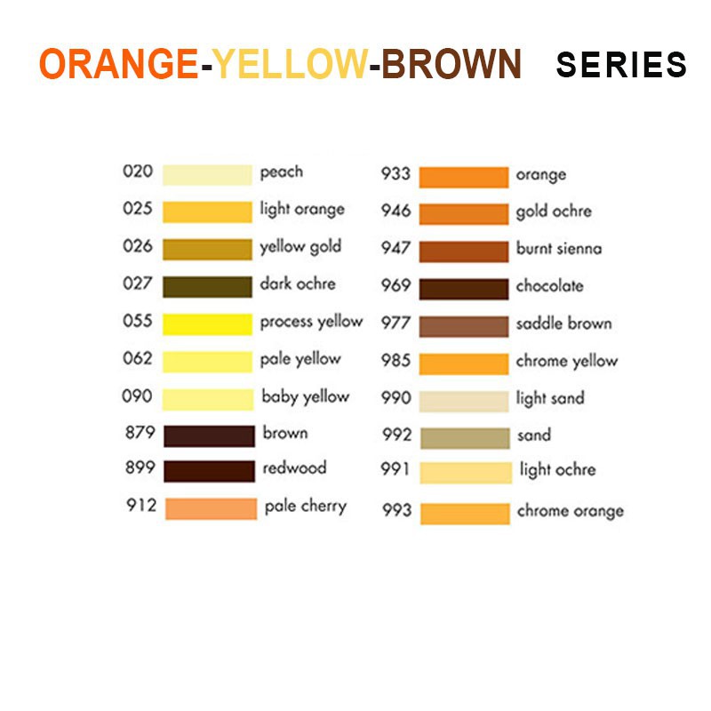 Bút cọ Tombow Dual Brush pen tone Orange-Yellow-Brown