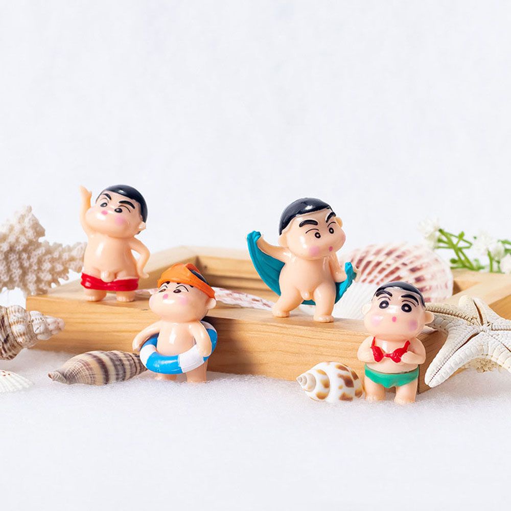 Set 4 mô hình cậu bé bút chì Shin hoạt hình dễ thương dùng trang trí