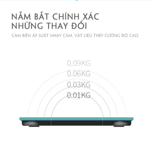 Cân Sức Khỏe Điện Tử Blutooth, Cân Sức Khỏe Đo Chính Xác Trọng Tải Lên 180kg Hapo