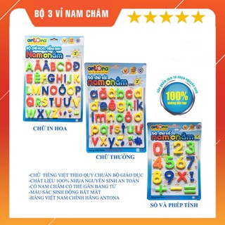 Bộ Chữ Cái và Bộ Chữ Số Nam Châm Từ Nhựa An Toàn Cho Bé