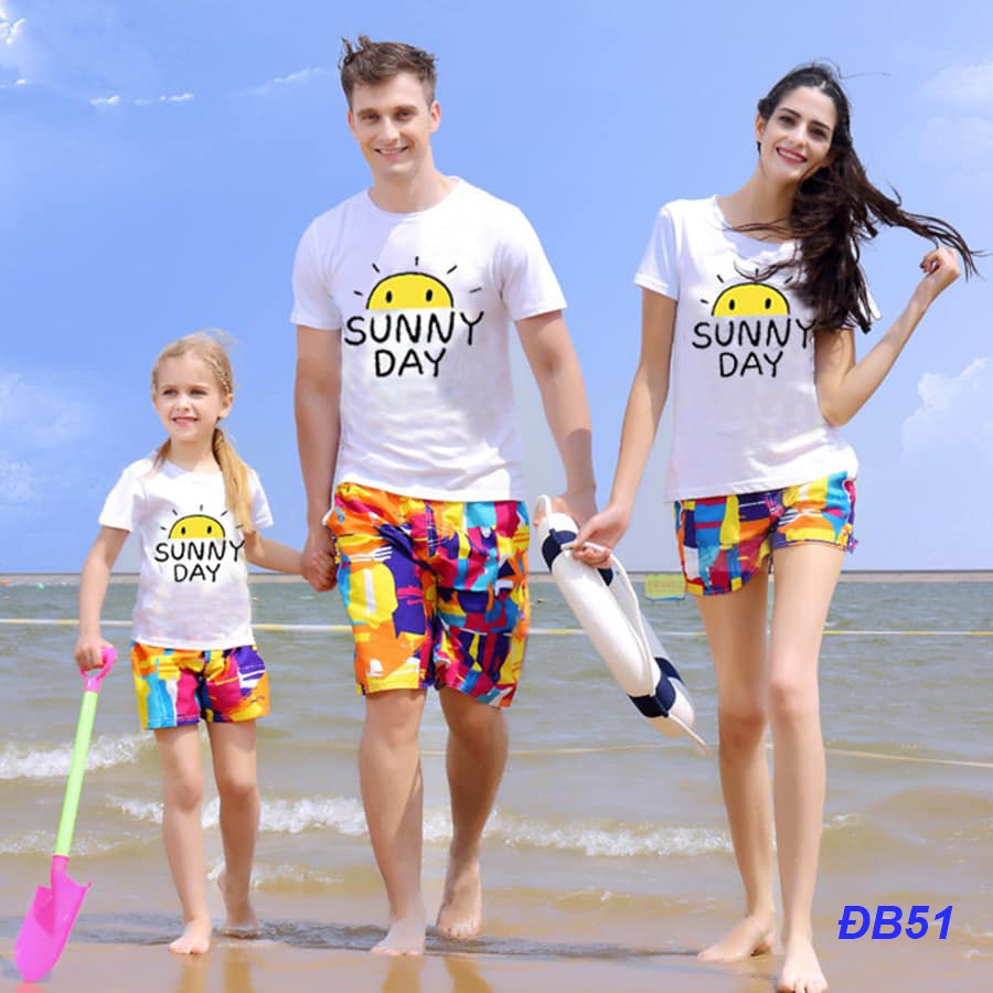Áo đồng phục đi biển gia đình ,hội nhóm ,hình in sắc nét màu sắc đa dạng ,thoáng mát
