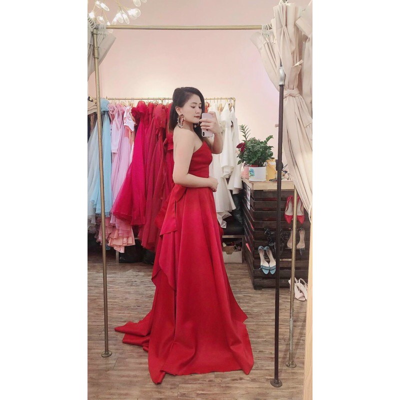 ĐẦM MAXI NƠ LƯNG CAO CẤP kèm ảnh thật