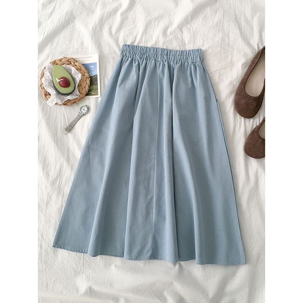 [Mã FADIRECT20 giảm 20K đơn 150K] Chân váy chữ A dáng dài midi Ulzzang freesize phong cách Hàn Quốc hàng Quảng Châu | BigBuy360 - bigbuy360.vn