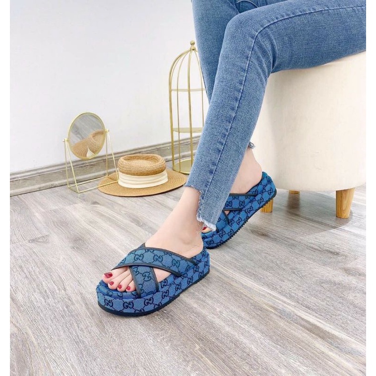Dép Guccii đế bánh mì xuồng Nâu xanh đen trắng hàng loại 1 xịn 5p và 9p