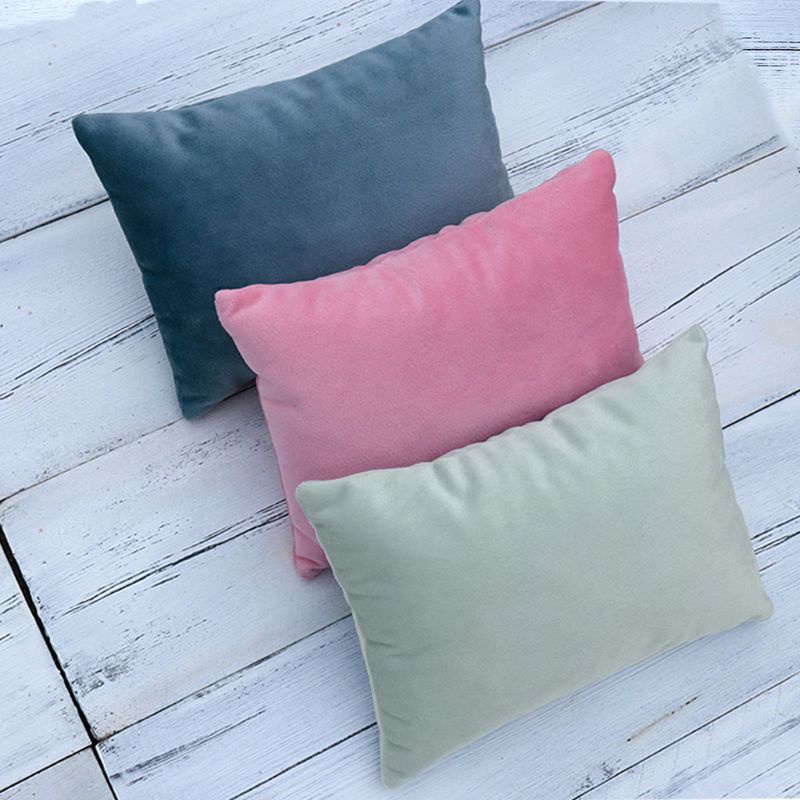 Set 2 Món Băng Đô + Gối Bằng Vải Nhung Làm Phụ Kiện Chụp Ảnh Cho Bé Sơ Sinh 0-2 Tháng Tuổi