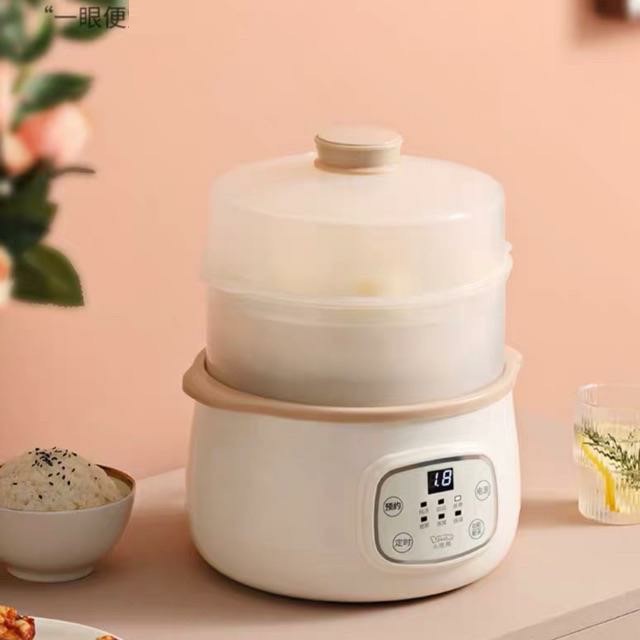 Nồi Nấu Cháo Chậm, Ninh Hầm Cách Thủy Lotor 1,5L Kèm Lồng Hấp (Model: D1)