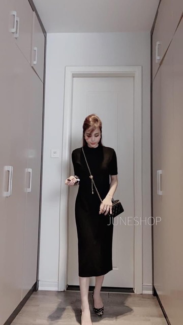 VÁY BODY NGẮN TAY CỔ 3 PHÂN