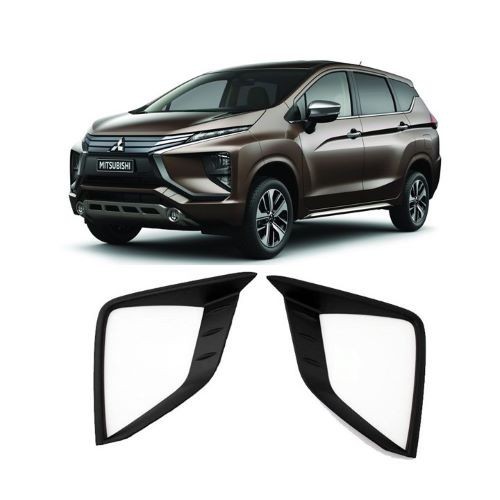 BỘ ỐP TRANG TRÍ VIỀN ĐÈN TRƯỚC MẪU ĐEN DÀNH CHO XE MITSUBISHI XPANDER 2018-2019