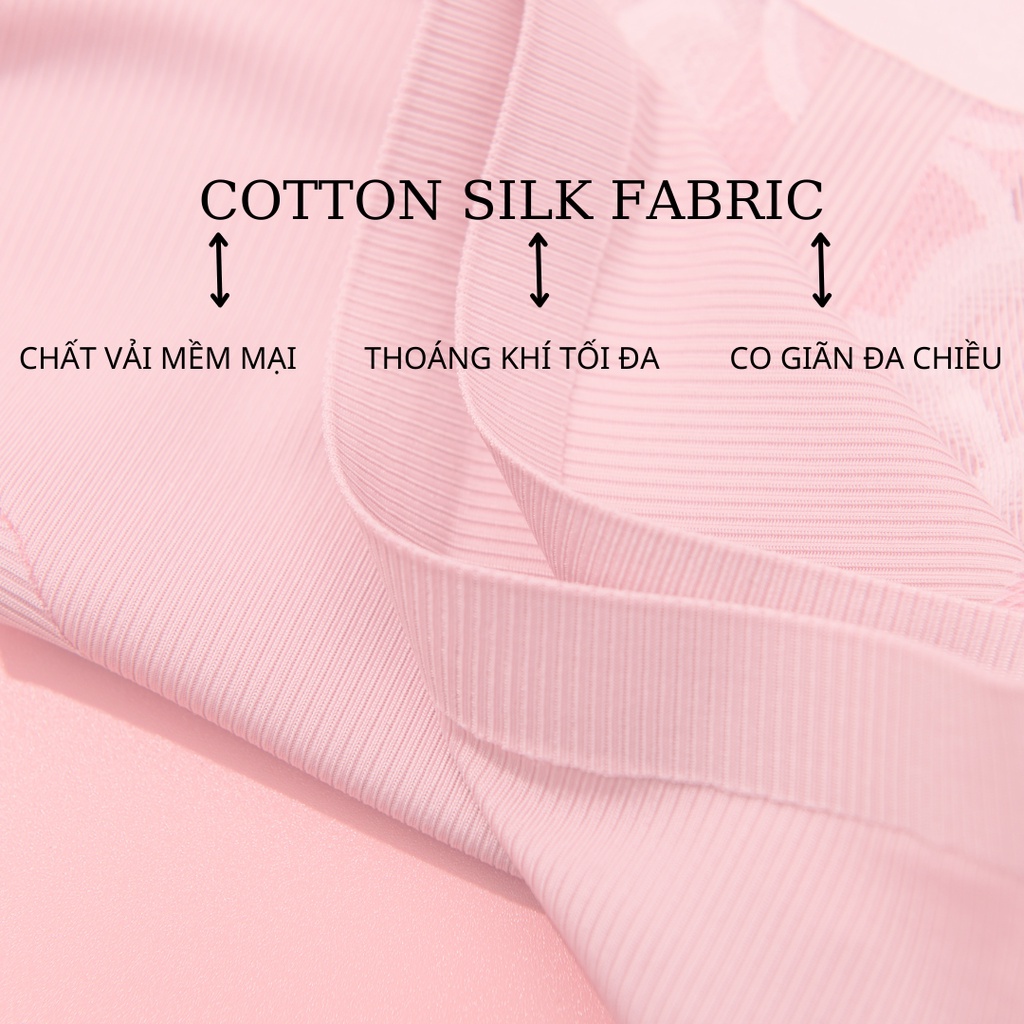 NEW Quần Lót Nữ Ren Cotton Silk Lụa Cao Cấp Kháng Khuẩn Không Đường May Chống Cuộn Ngược Không Lộ Mềm Mại - VADESI