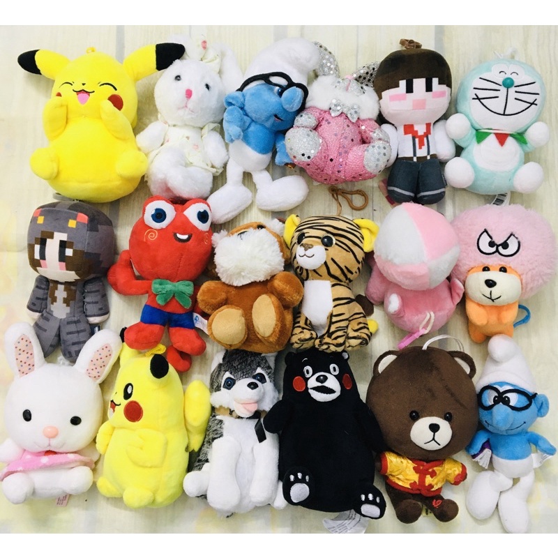 M]Móc khóa nhựa gấu bông si 17-20cm