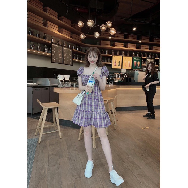 Đầm Đũi Tay Phồng Cổ Chử U Hở Lưng, HÀNG CAO CẤP CỦA SHOP BẢO CHÂU