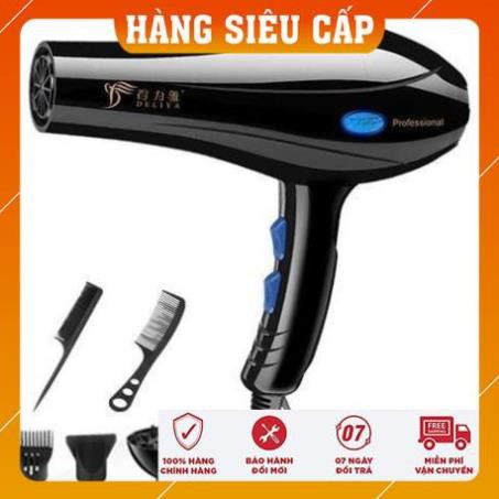 [Hộp Chính Hãng]- Máy Sấy Tóc Tạo Kiểu Deliya Công Suất Lớn 2200W Tặng Kèm Bộ Phụ Kiện 5 Chi Tiết + Bảo Hành 12 Tháng