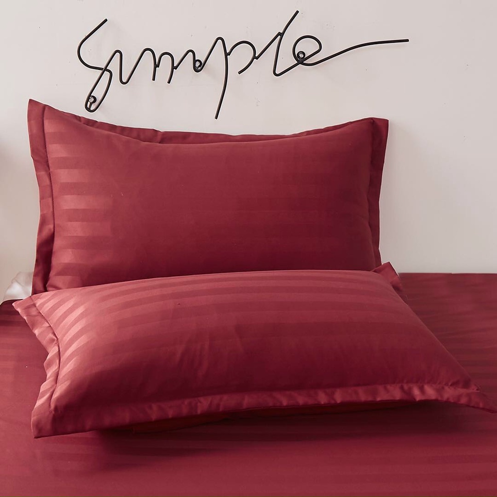 Đôi vỏ gối nằm cotton sọc 3F chuyên dùng khách sạn cỡ 50x70cm