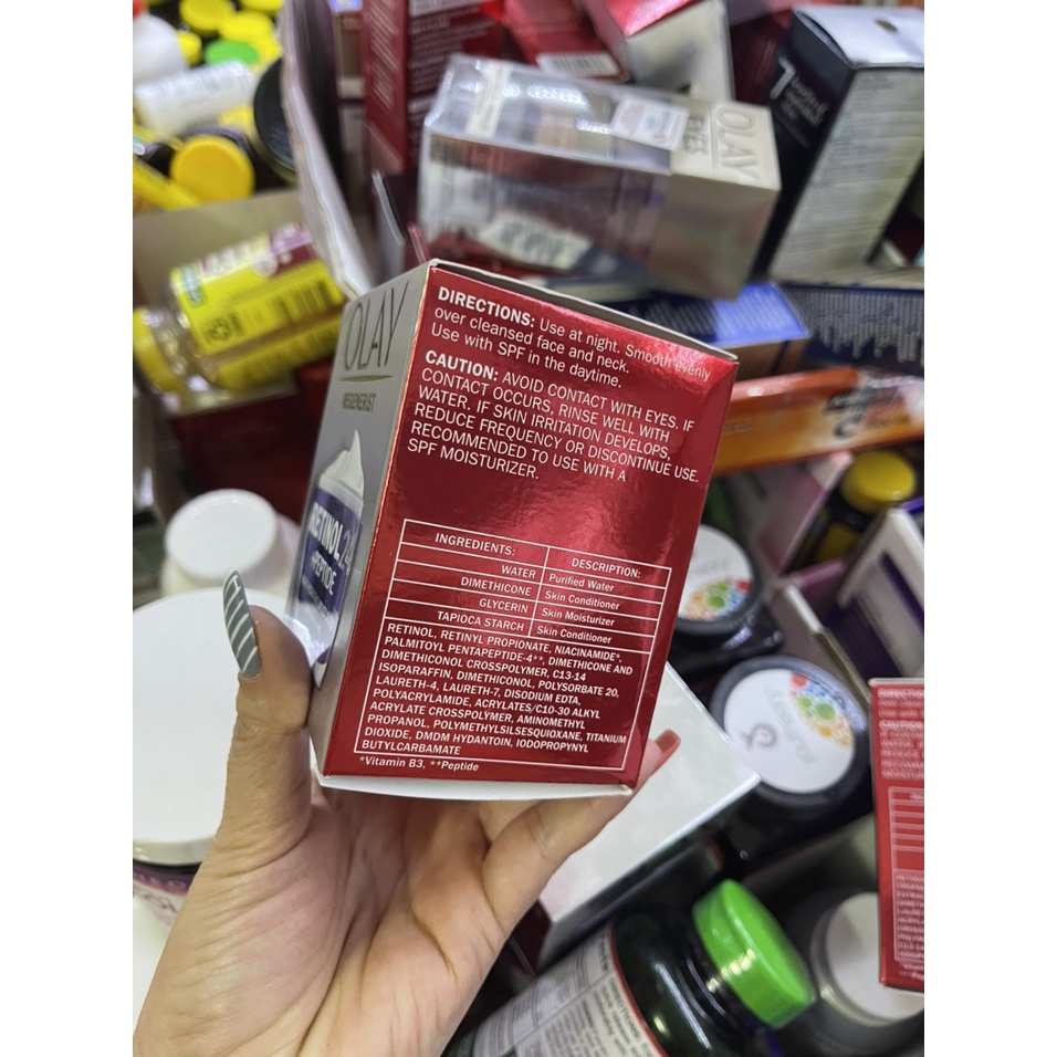 Kem olay retinol 24 max 2x dưỡng ẩm chống lão hóa, tái tạo da trắng sáng ban đêm