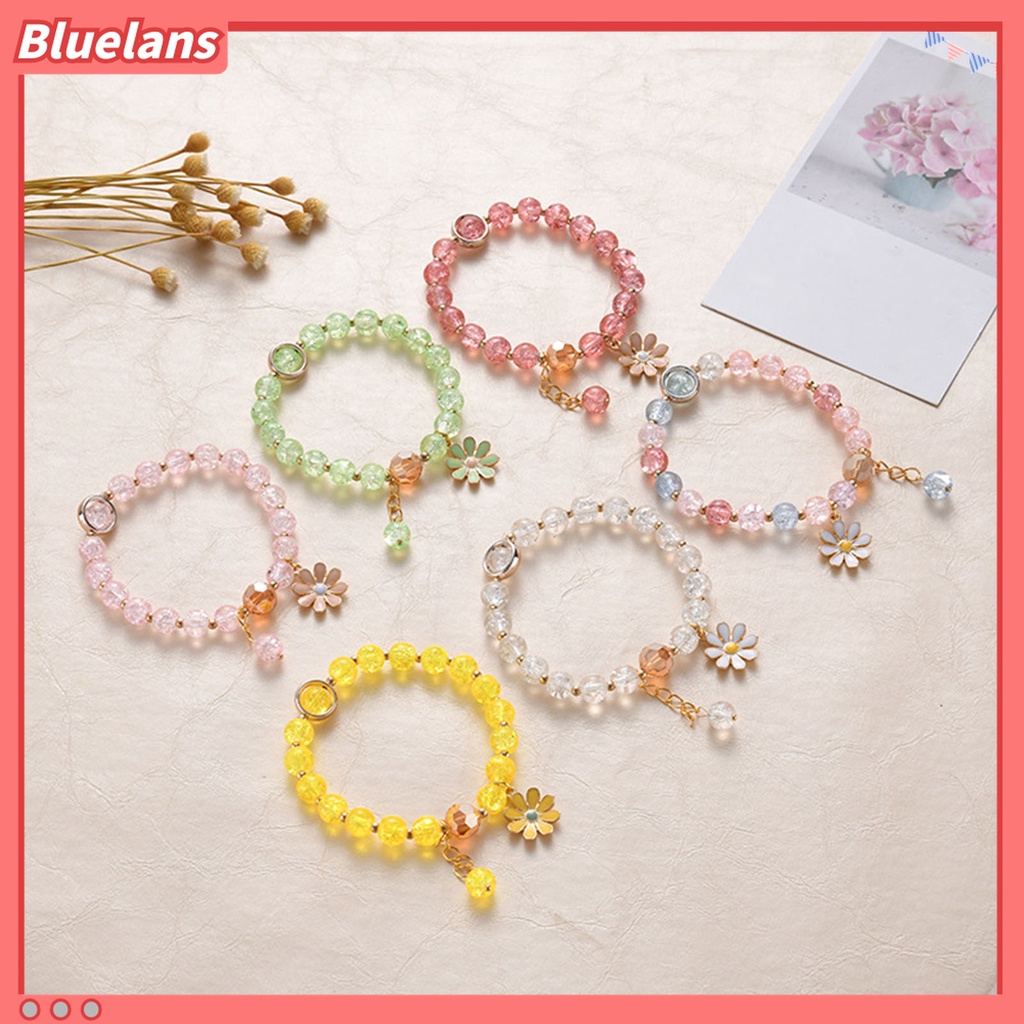 Vòng tay đính đá pha lê nhân tạo siêu nhẹ phong cách Hàn Quốc thời trang cho nữ