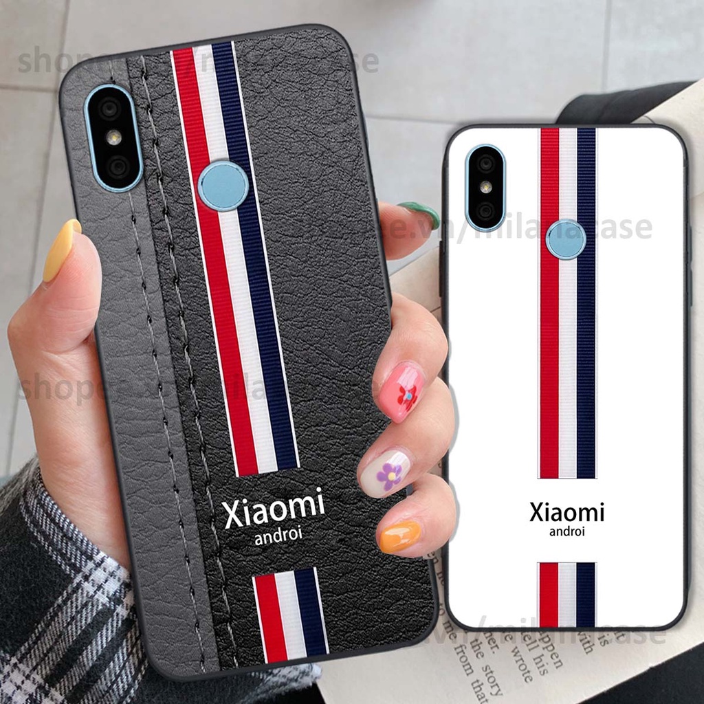 Ốp Xiaomi Redmi 6 Pro / Mi A2 Lite in giả da phong cách thể thao, cá tính, thời trang