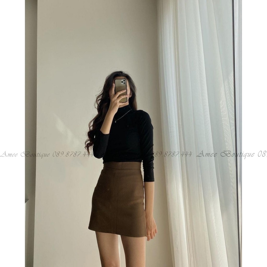 Chân Váy Chữ A, Lưng Cao Amee phong cách Hàn Quốc Có Quần Trong-CV07