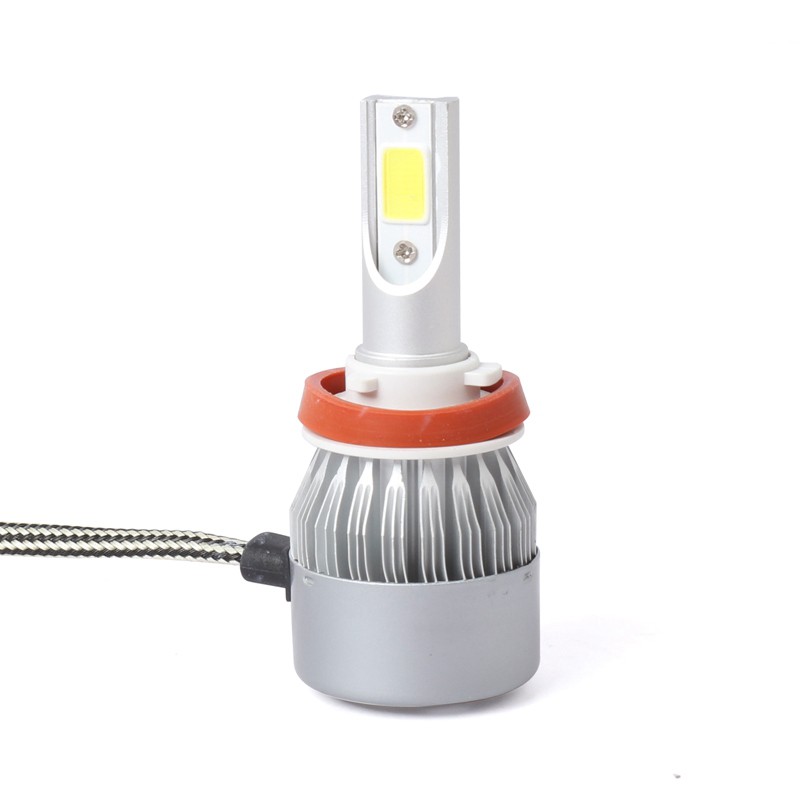 New 2pcs C6 LED Car Headlight Kit COB H11 36W 7600LM White Light Bulbs
