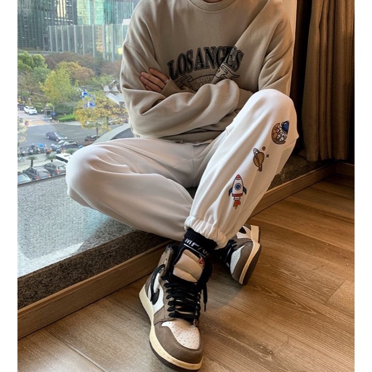 Quần Jogger Nỉ vũ trụ 2023 Ulzzang (Ánh Thật)