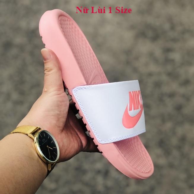 Dép unisex 𝐍𝐈𝐊𝐄 ❤️FREESHIP + Hộp❤️ dép quai ngang thể thao nam nữ mk in 𝐍𝐈𝐊𝐄-𝐁𝐚𝐧𝐚𝐬𝐬𝐢,hồng quai trắng