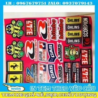 Logo trang trí xe máy size giấy A4