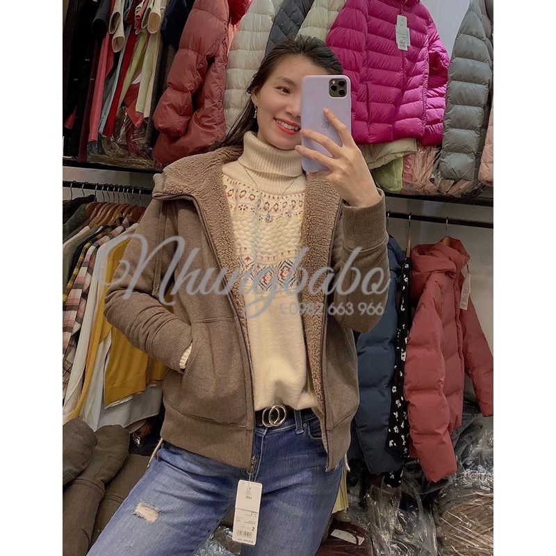 Áo nỉ lót lông cừu nữ Uniqlo | BigBuy360 - bigbuy360.vn